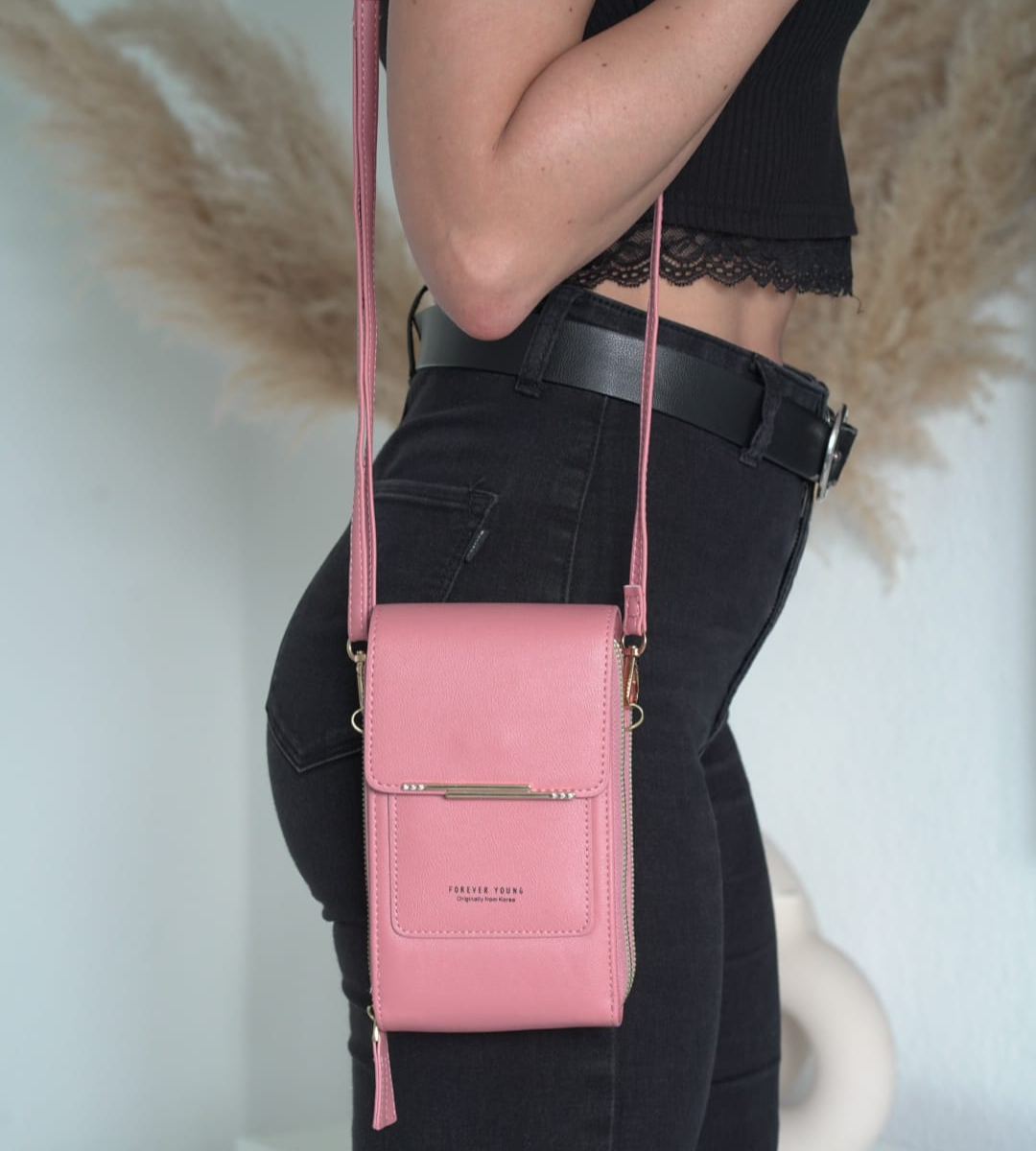 Elegantiee | Umhängetasche aus Leder mit Touchscreen