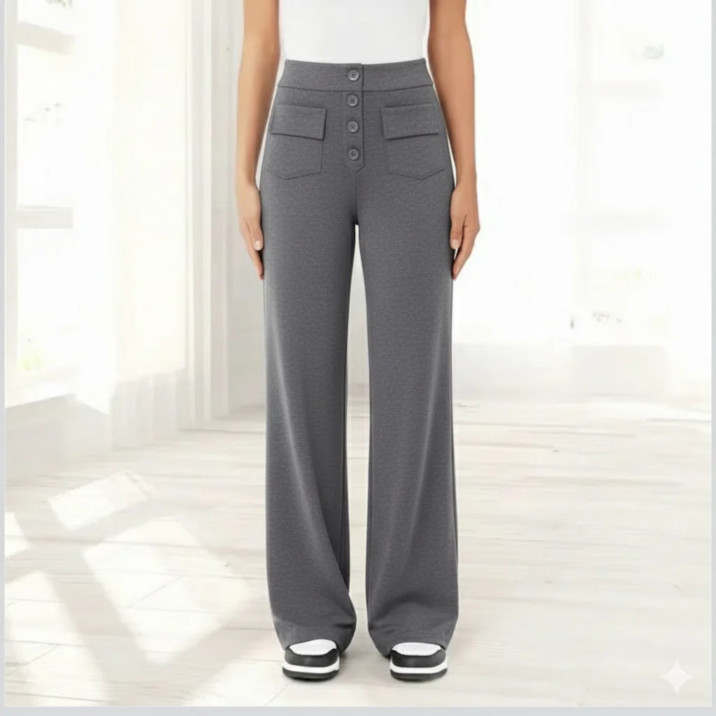 ELEGANTIEE | Perfect Fit High-Waisted Casual Pants