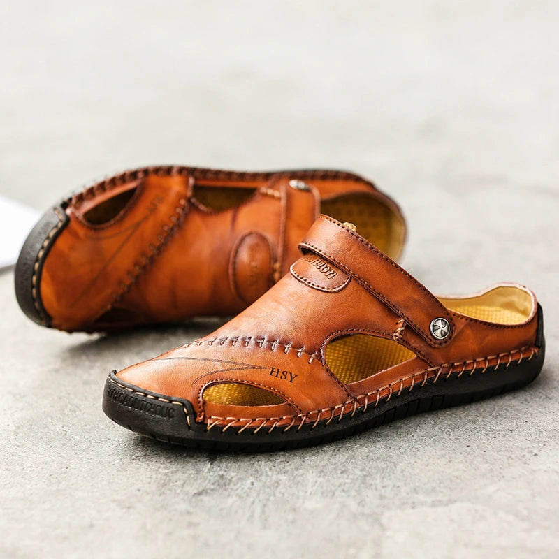 ELEGANTIE | Orthopädische Ledersandalen für Herren