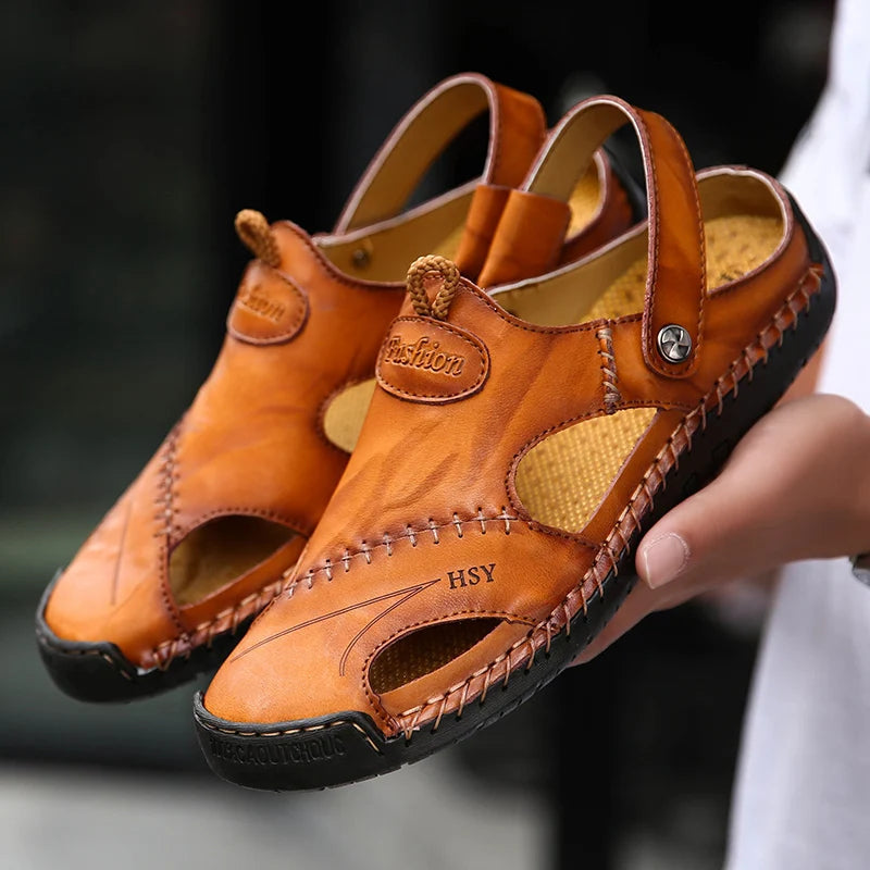 ELEGANTIE | Orthopädische Ledersandalen für Herren