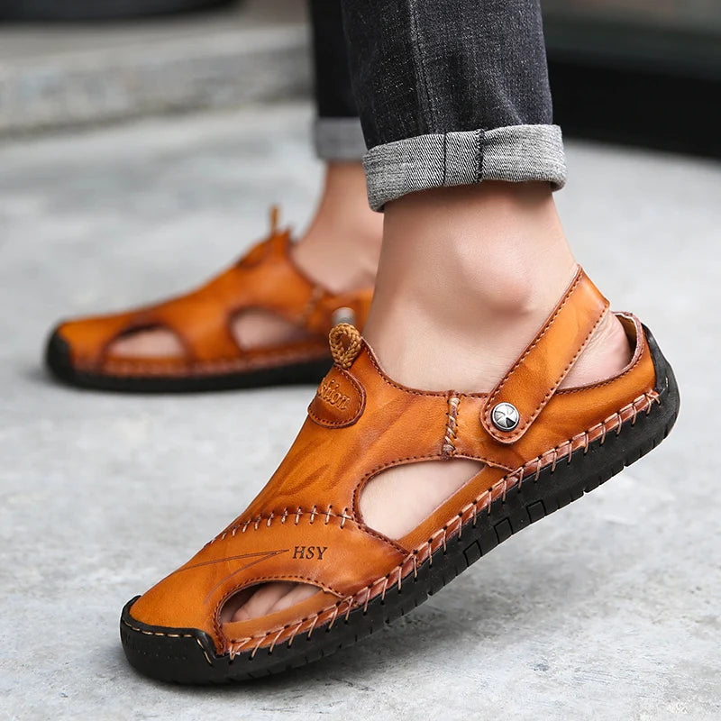 ELEGANTIE | Orthopädische Ledersandalen für Herren