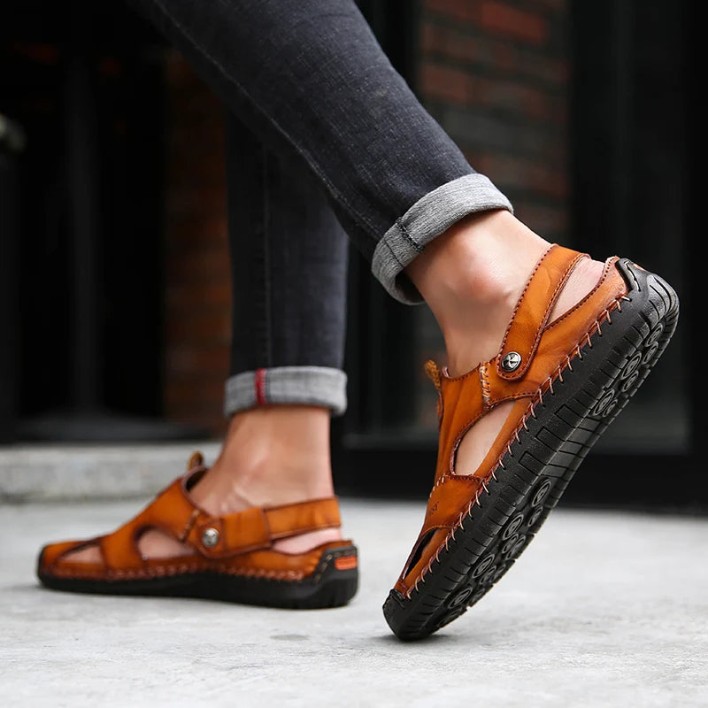 ELEGANTIE | Orthopädische Ledersandalen für Herren