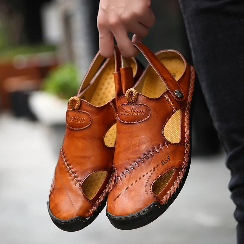 ELEGANTIE | Orthopädische Ledersandalen für Herren