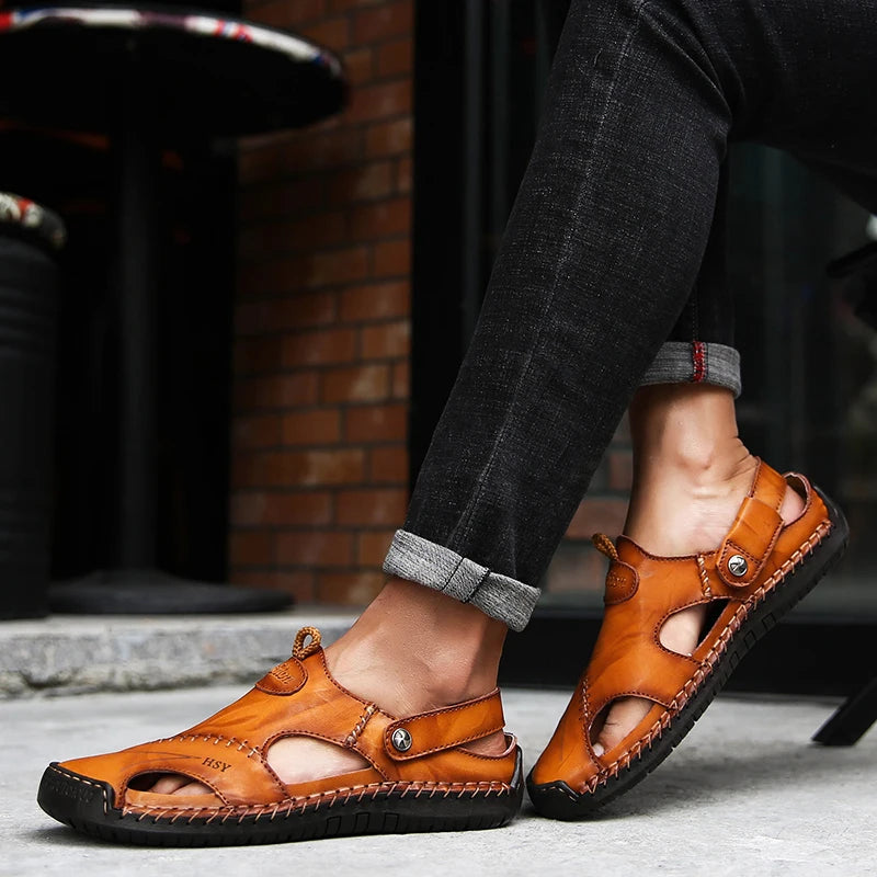 ELEGANTIE | Orthopädische Ledersandalen für Herren