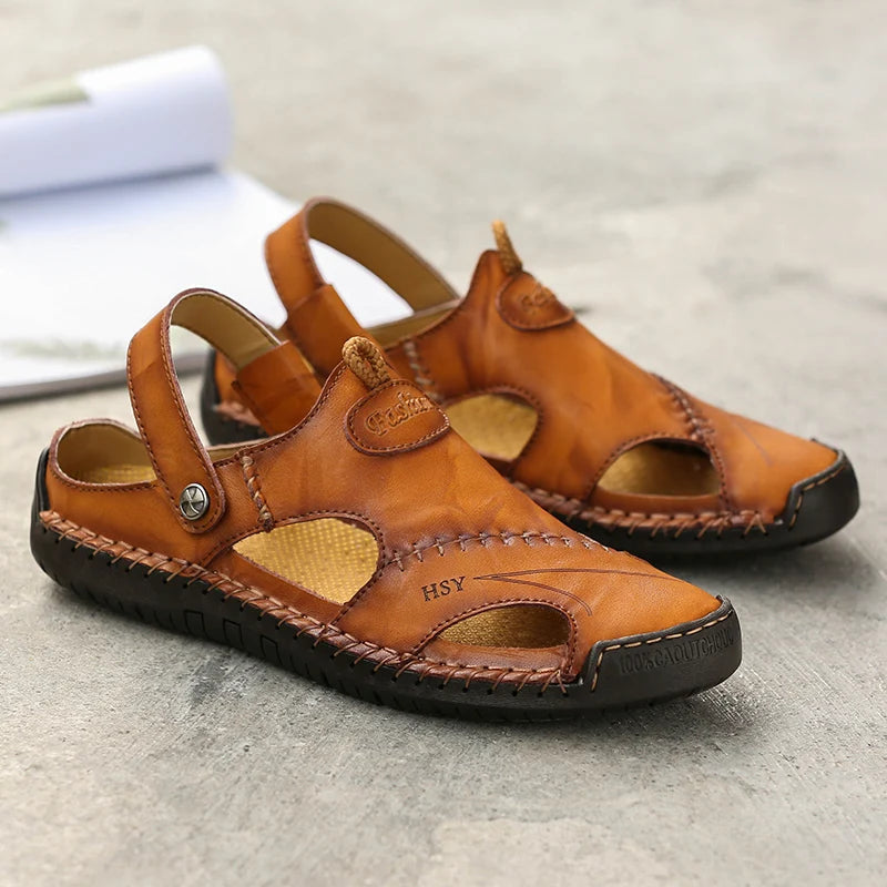 ELEGANTIE | Orthopädische Ledersandalen für Herren