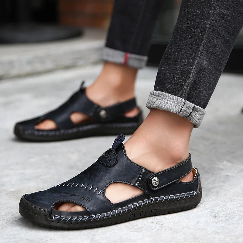 ELEGANTIE | Orthopädische Ledersandalen für Herren