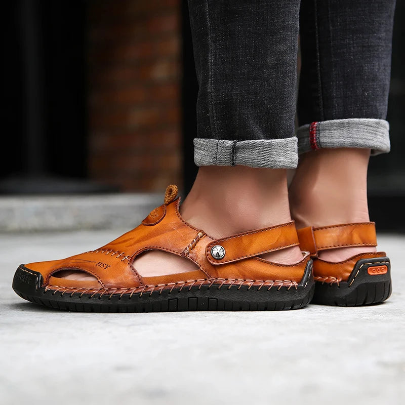 ELEGANTIE | Orthopädische Ledersandalen für Herren