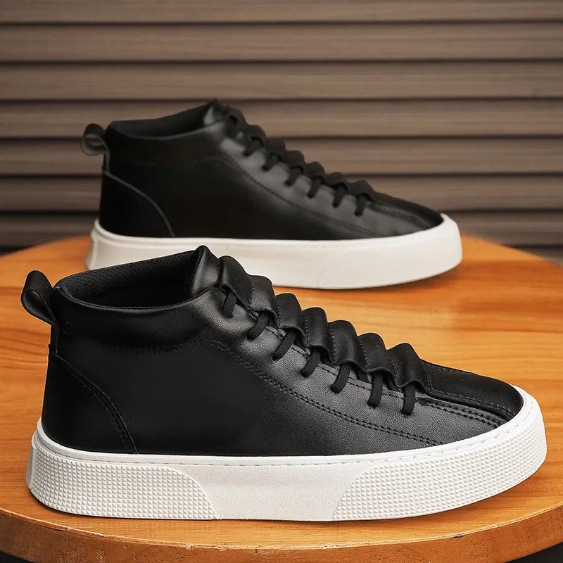 ELEGANTIE | Herbst-Sneaker für Herren: griffiges Leder und Canvas