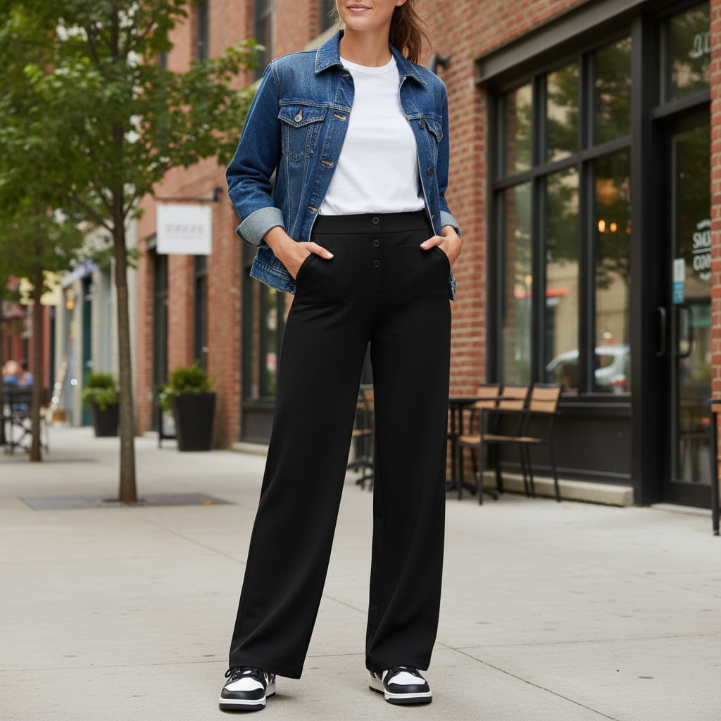ELEGANTIEE | Perfect Fit High-Waisted Casual Pants
