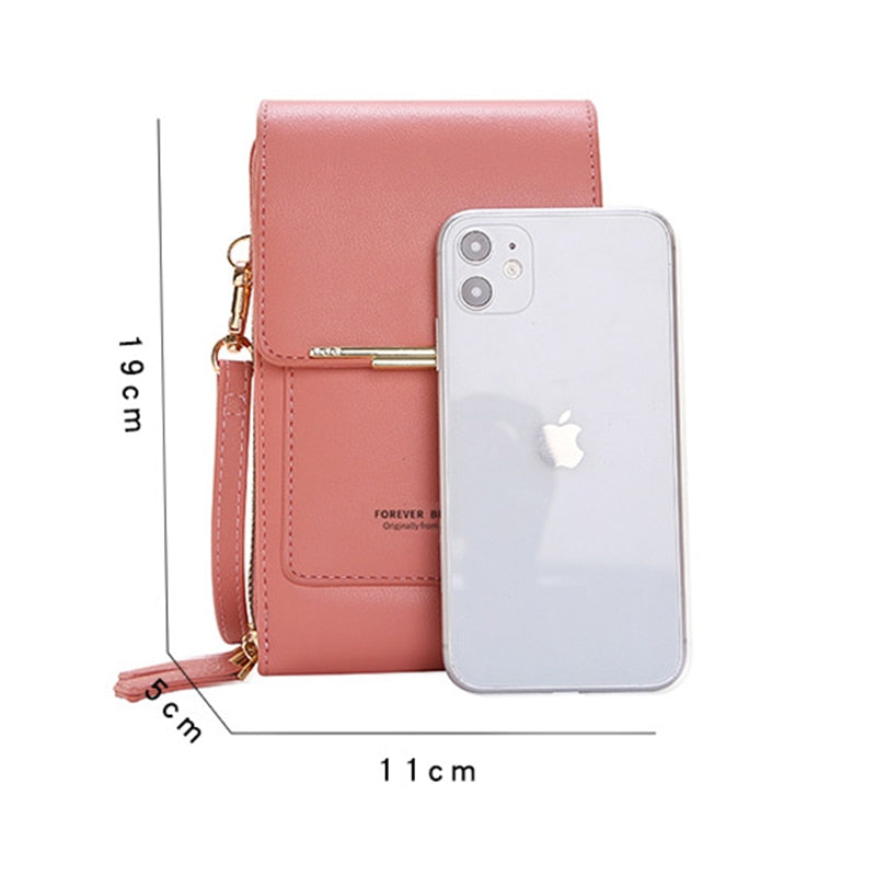 Elegantiee | Umhängetasche aus Leder mit Touchscreen