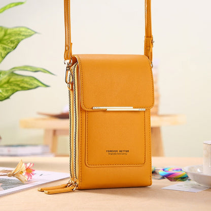 Elegantiee | Umhängetasche aus Leder mit Touchscreen