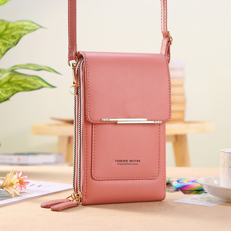 Elegantiee | Umhängetasche aus Leder mit Touchscreen
