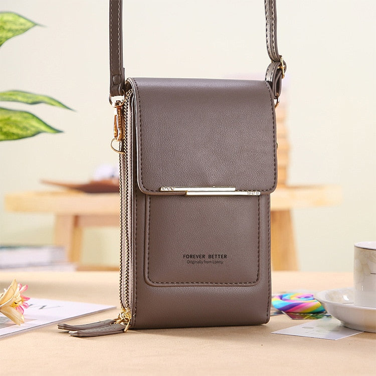 Elegantiee | Umhängetasche aus Leder mit Touchscreen