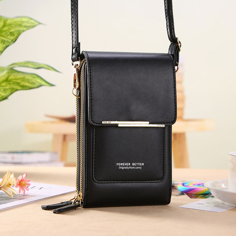 Elegantiee | Umhängetasche aus Leder mit Touchscreen