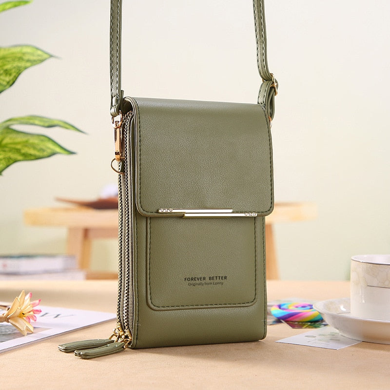 Elegantiee | Umhängetasche aus Leder mit Touchscreen