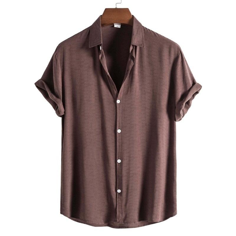 Elegantiee | FixLinen™ – Atmungsaktives Hemd mit offenem Kragen