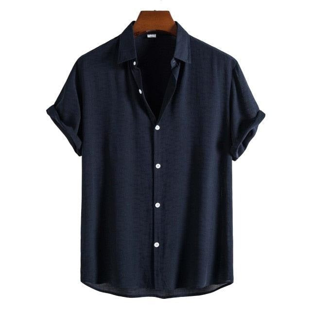 Elegantiee | FixLinen™ – Atmungsaktives Hemd mit offenem Kragen