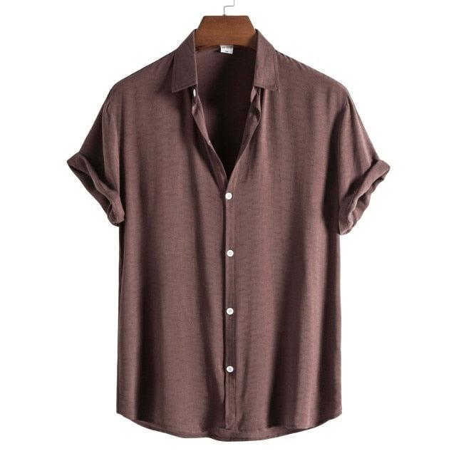 Elegantiee | FixLinen™ – Atmungsaktives Hemd mit offenem Kragen
