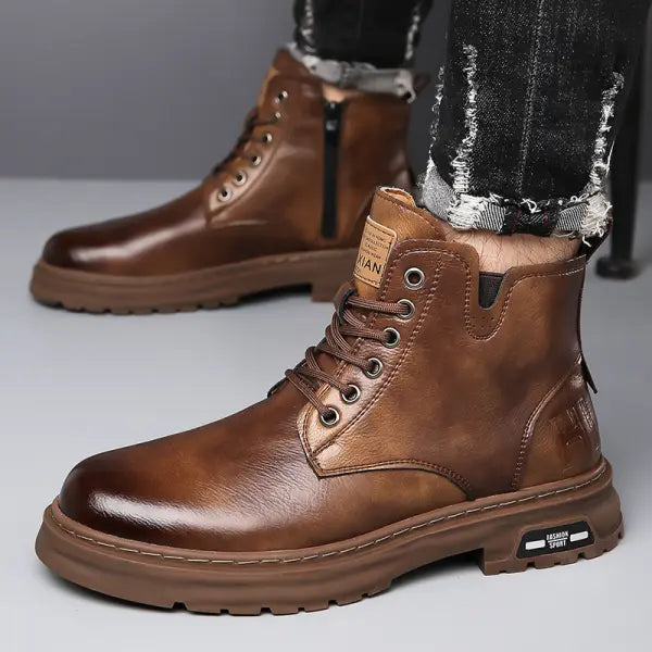 Elegantiee | MartinBoots - Bottes en cuir véritable de qualité supérieure pour hommes