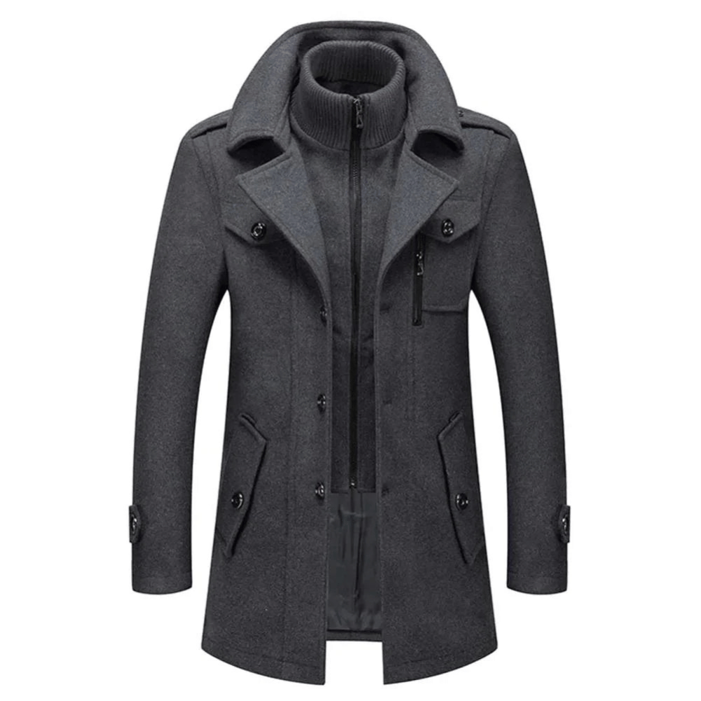 ELEGANTIEE | Two-Piece Men’s Coat for Style and Warmth