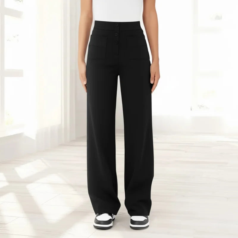 ELEGANTIEE | Perfect Fit High-Waisted Casual Pants