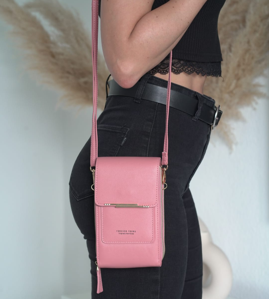 Elegantiee | Sac à bandoulière en cuir avec écran tactile