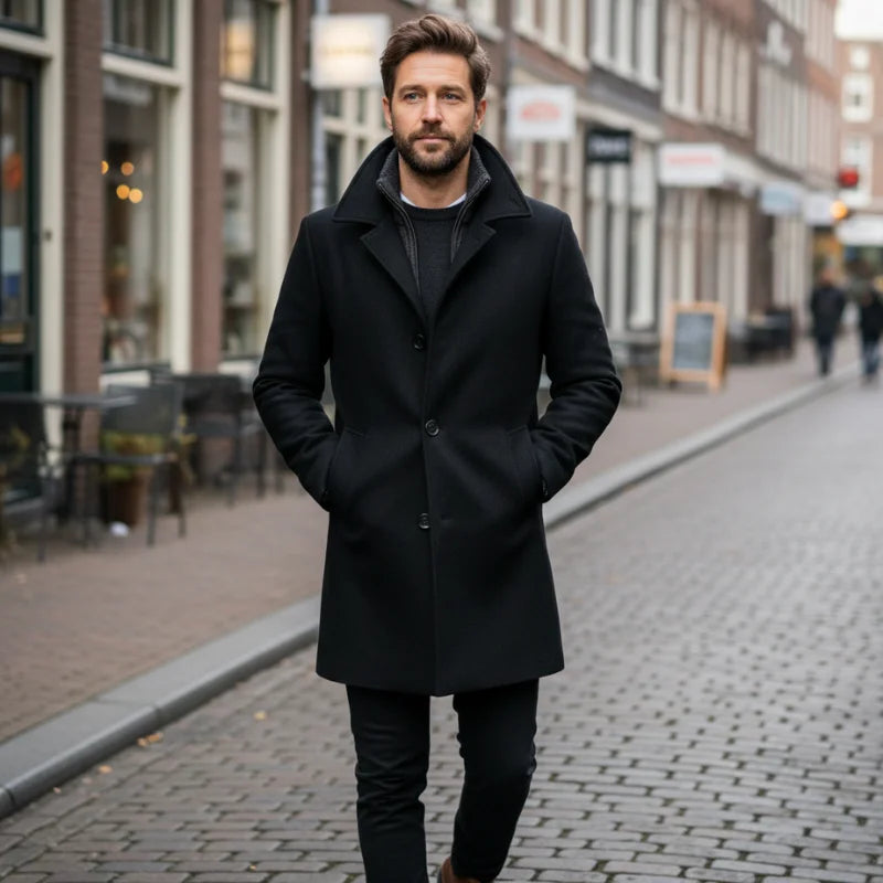 ELEGANTIEE | Two-Piece Men’s Coat for Style and Warmth