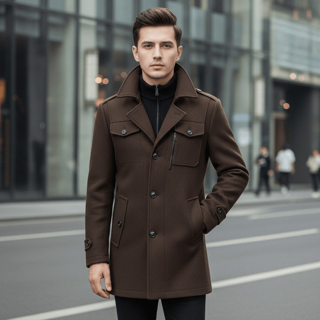 ELEGANTIEE | Two-Piece Men’s Coat for Style and Warmth